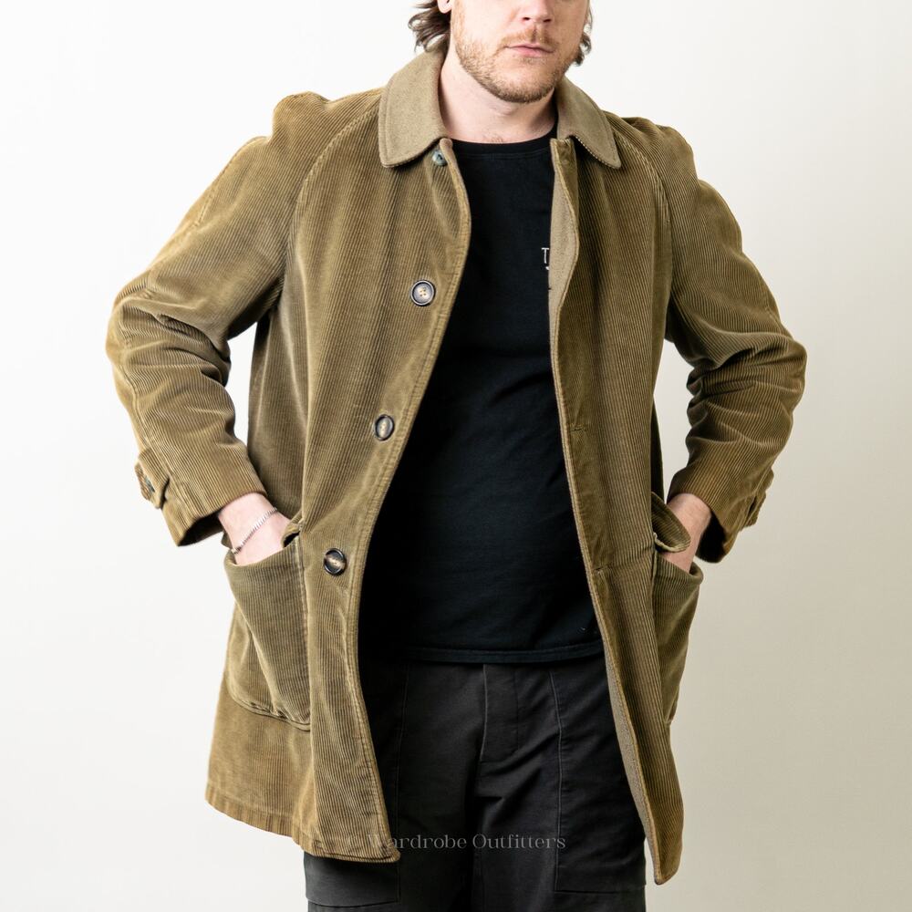Vintage 1960's Cresco Corduroy Sherpa Lined Collared Coat - Picture 3 of 12